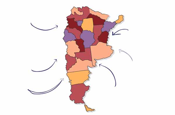 De norte a sur, de este a oeste…
